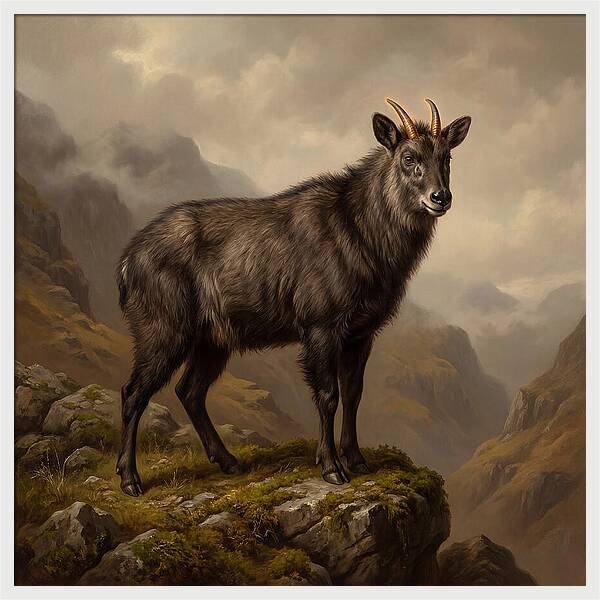 Serow Standing Majestically