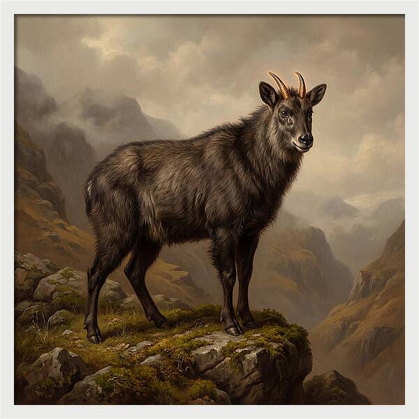 Serow Standing Majestically
