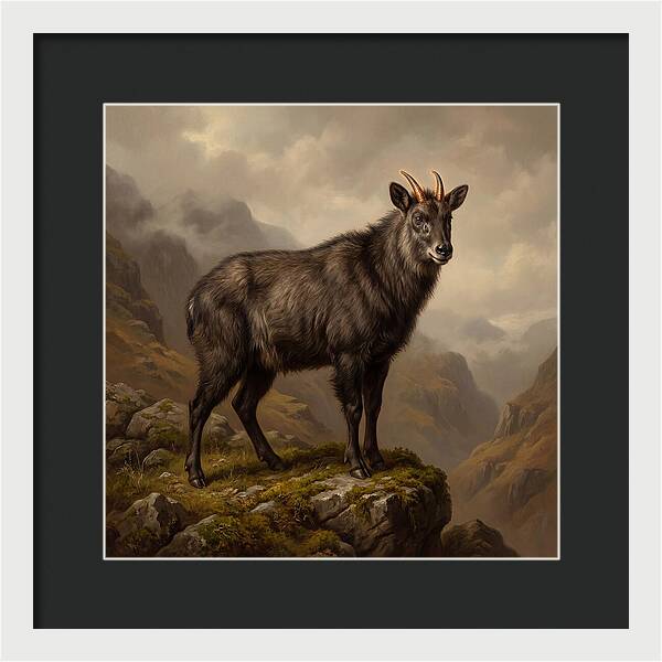 Serow Standing Majestically