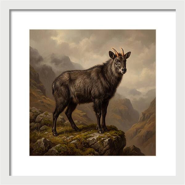 Serow Standing Majestically