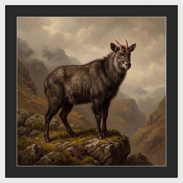 Serow Standing Majestically