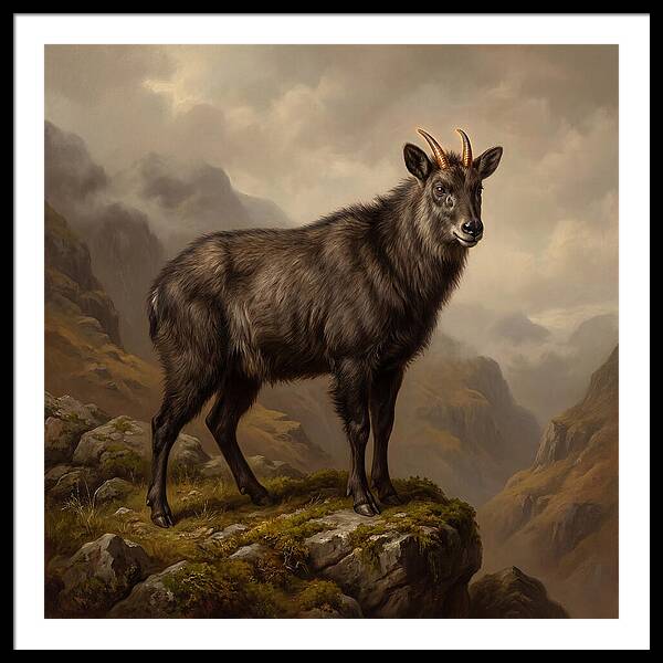Serow Standing Majestically
