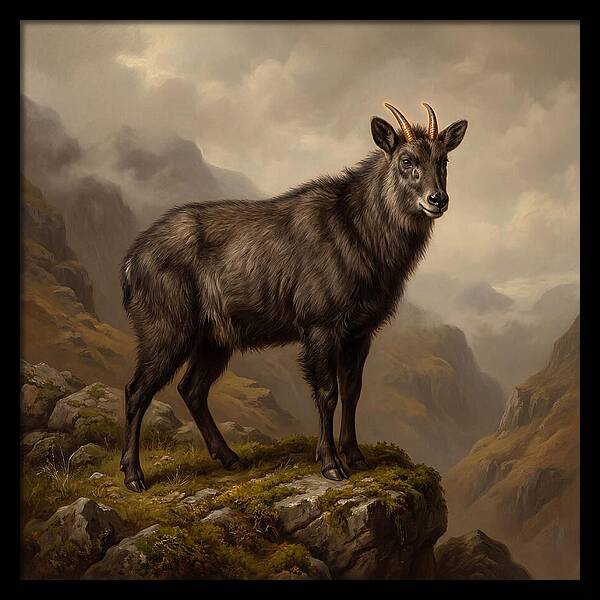 Serow Standing Majestically