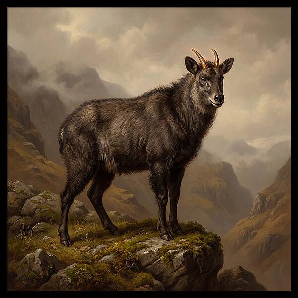 Serow Standing Majestically