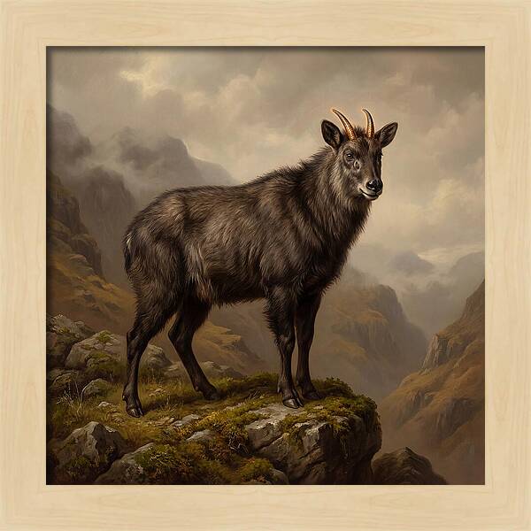 Serow Standing Majestically