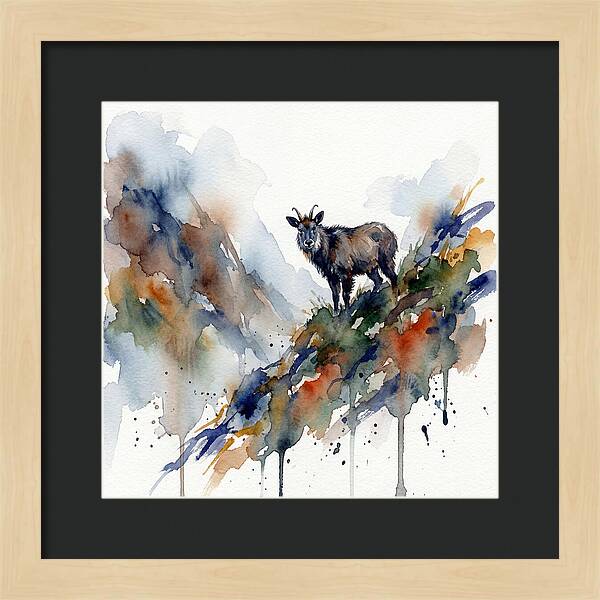 Serow Standing Proudly On A Ridge