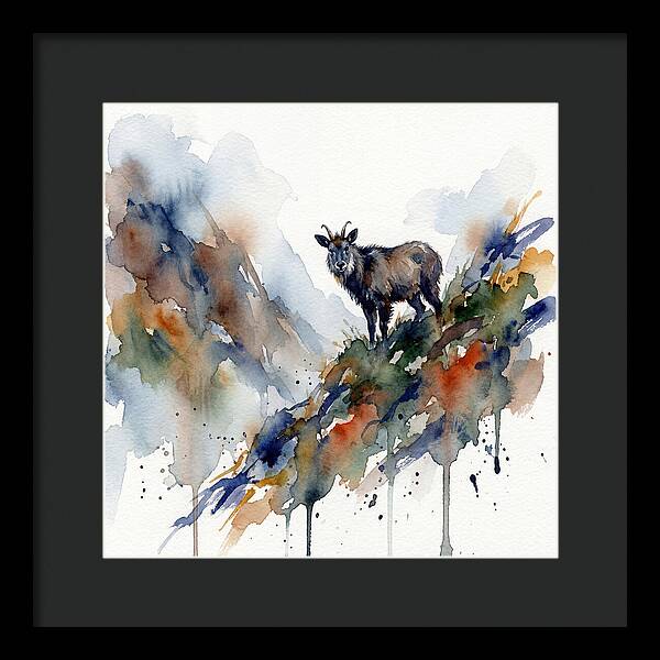 Serow Standing Proudly On A Ridge