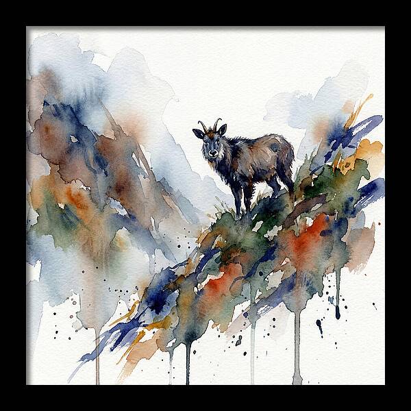 Serow Standing Proudly On A Ridge