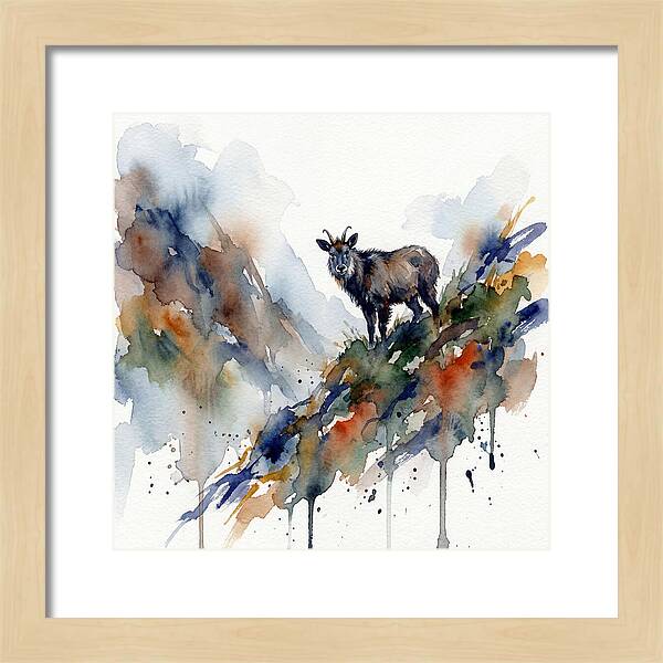 Serow Standing Proudly On A Ridge