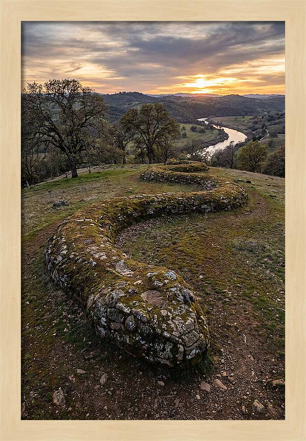 Serpent Mound At Sunset
