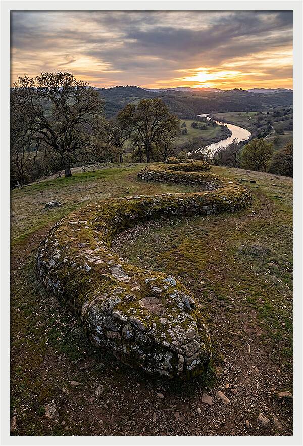 Serpent Mound At Sunset