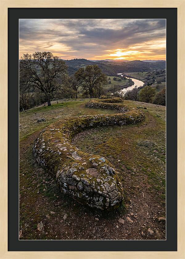 Serpent Mound At Sunset