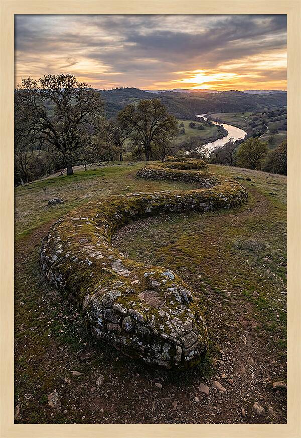 Serpent Mound At Sunset