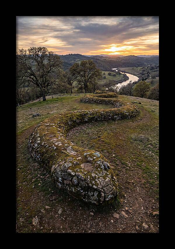 Serpent Mound At Sunset