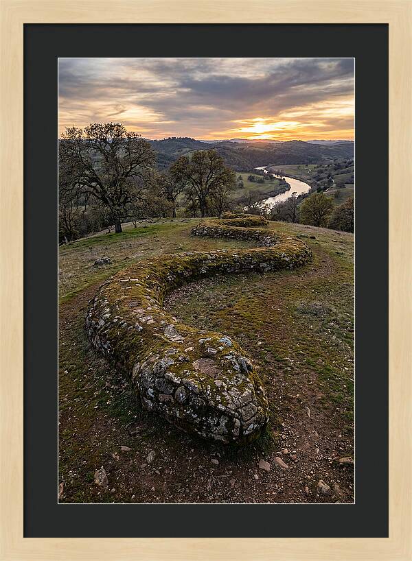 Serpent Mound At Sunset
