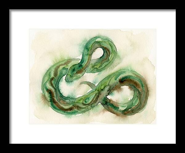 Serpentine Elegance In Watercolor