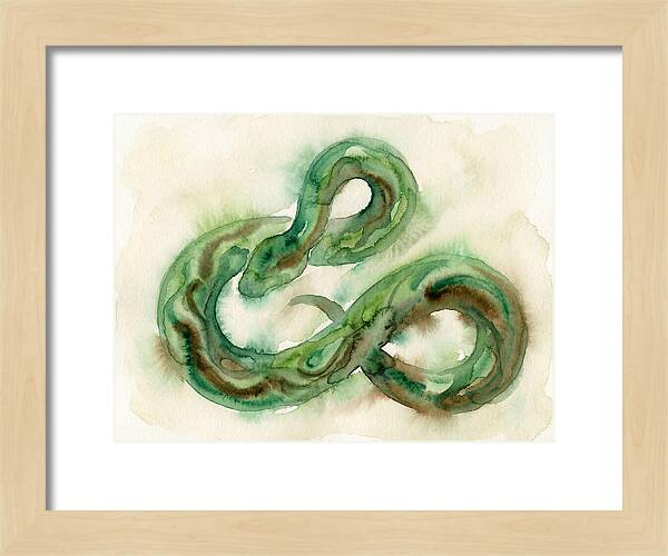Serpentine Elegance In Watercolor