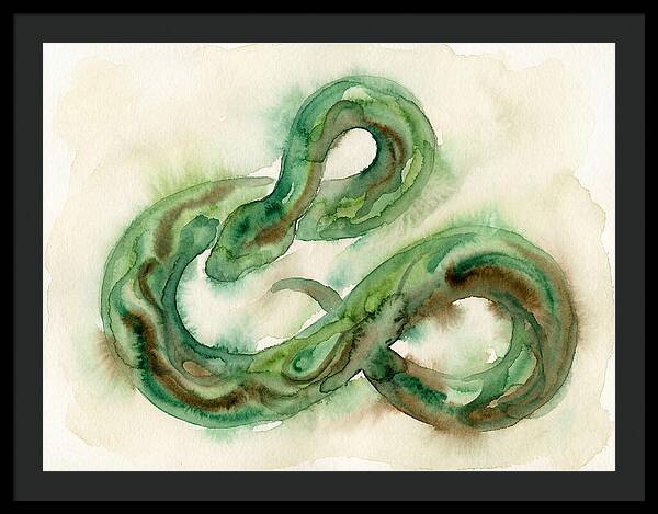 Serpentine Elegance In Watercolor