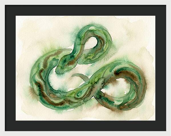 Serpentine Elegance In Watercolor
