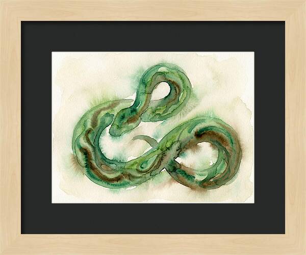 Serpentine Elegance In Watercolor