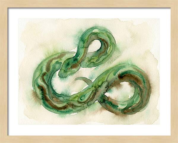 Serpentine Elegance In Watercolor