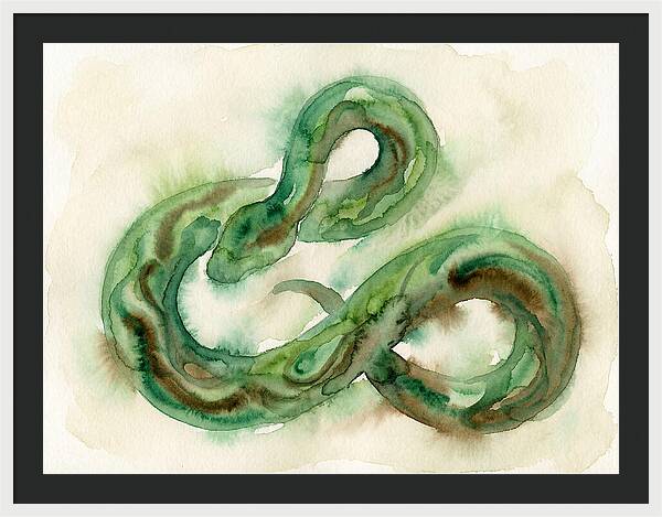 Serpentine Elegance In Watercolor