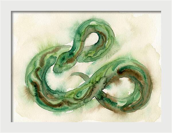 Serpentine Elegance In Watercolor