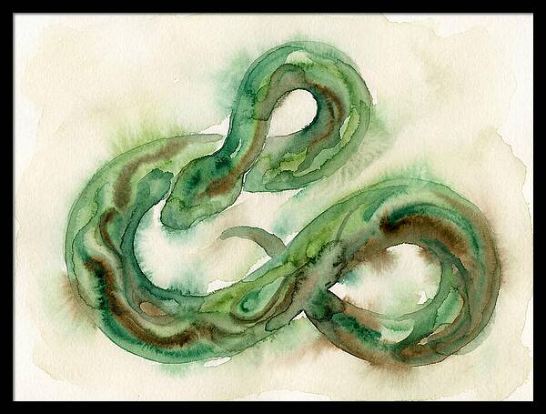 Serpentine Elegance In Watercolor