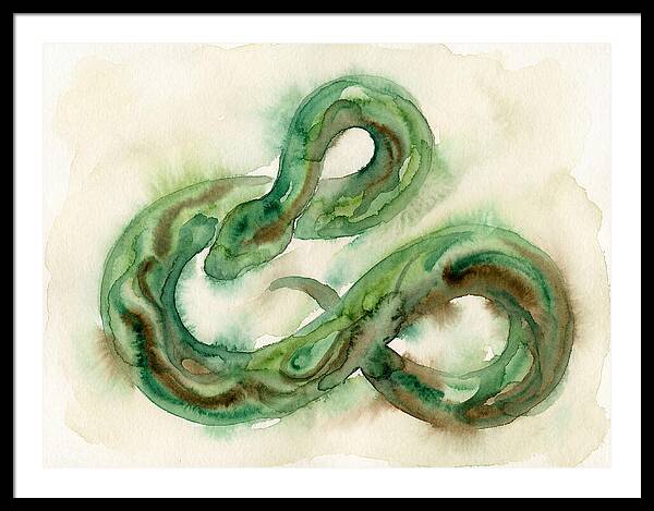 Serpentine Elegance In Watercolor