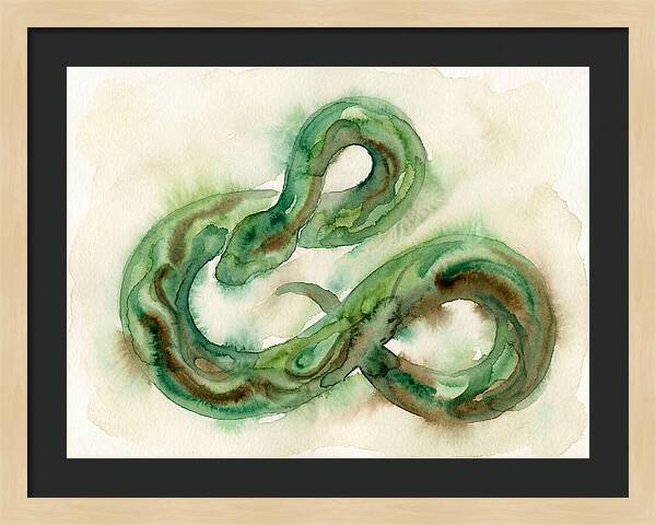 Serpentine Elegance In Watercolor