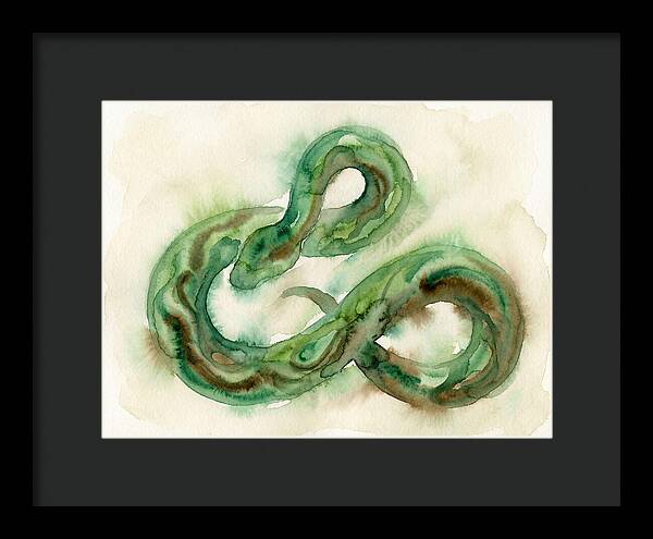 Serpentine Elegance In Watercolor
