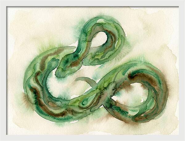 Serpentine Elegance In Watercolor