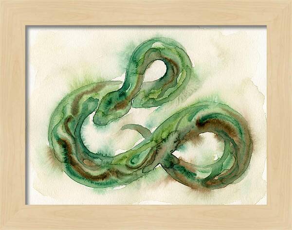 Serpentine Elegance In Watercolor