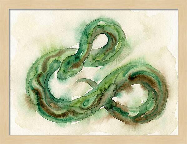 Serpentine Elegance In Watercolor