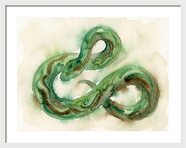 Serpentine Elegance In Watercolor