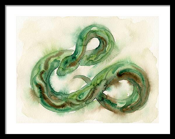 Serpentine Elegance In Watercolor