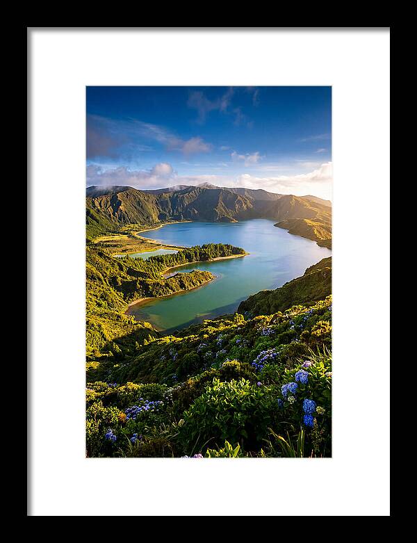 Sete Cidades Twin Lakes At Golden Hour