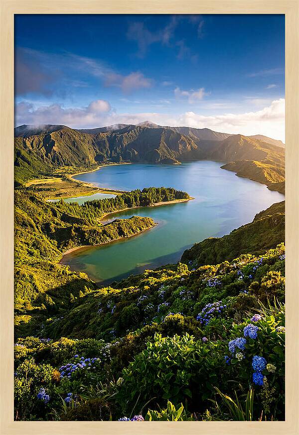 Sete Cidades Twin Lakes At Golden Hour