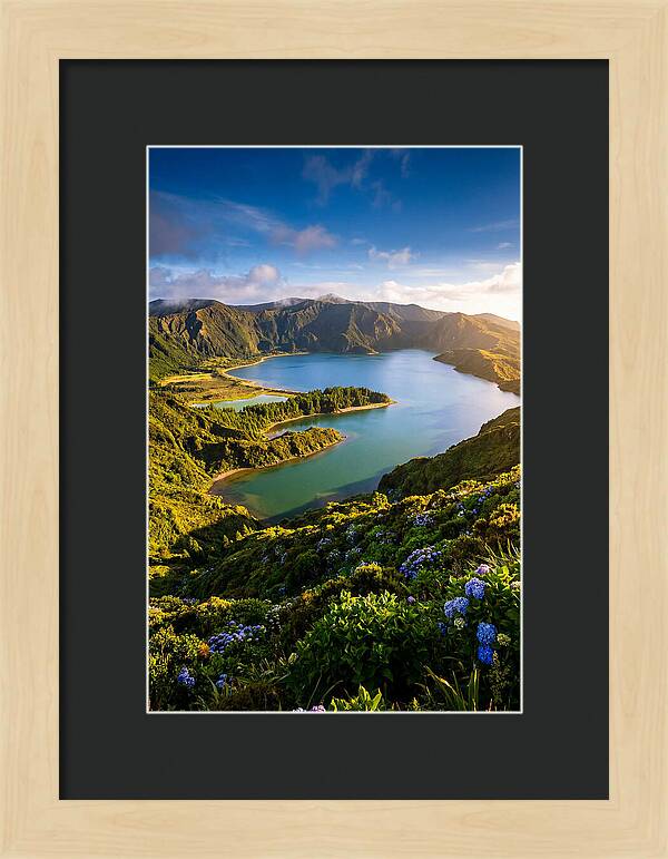 Sete Cidades Twin Lakes At Golden Hour