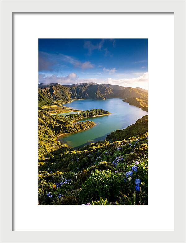 Sete Cidades Twin Lakes At Golden Hour