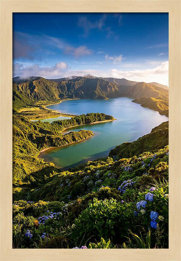 Sete Cidades Twin Lakes At Golden Hour