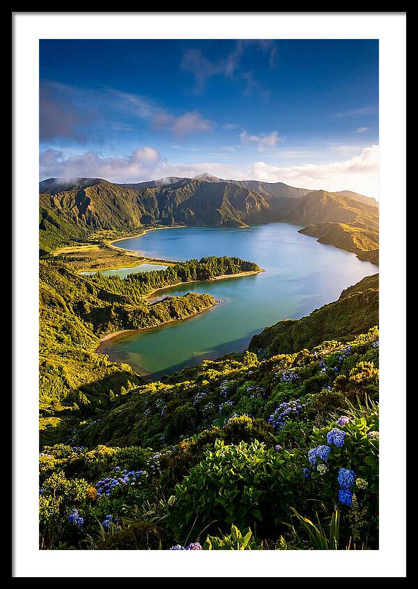 Sete Cidades Twin Lakes At Golden Hour