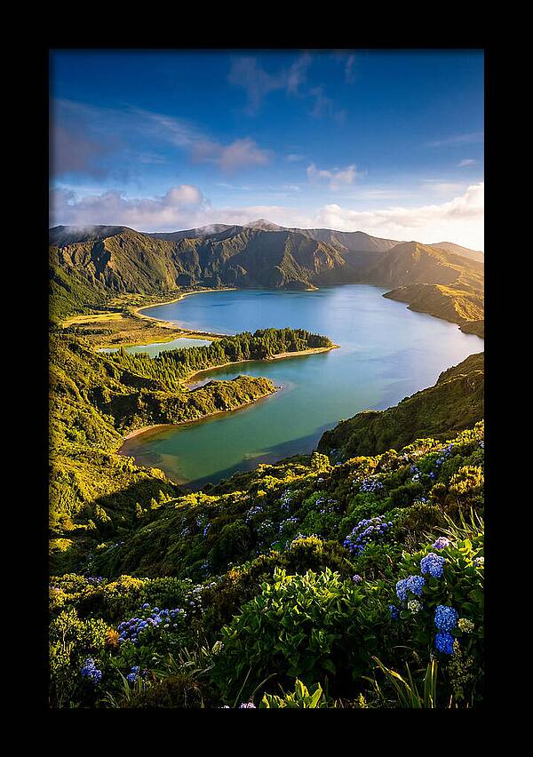 Sete Cidades Twin Lakes At Golden Hour