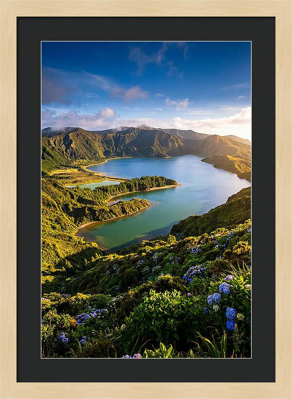 Sete Cidades Twin Lakes At Golden Hour
