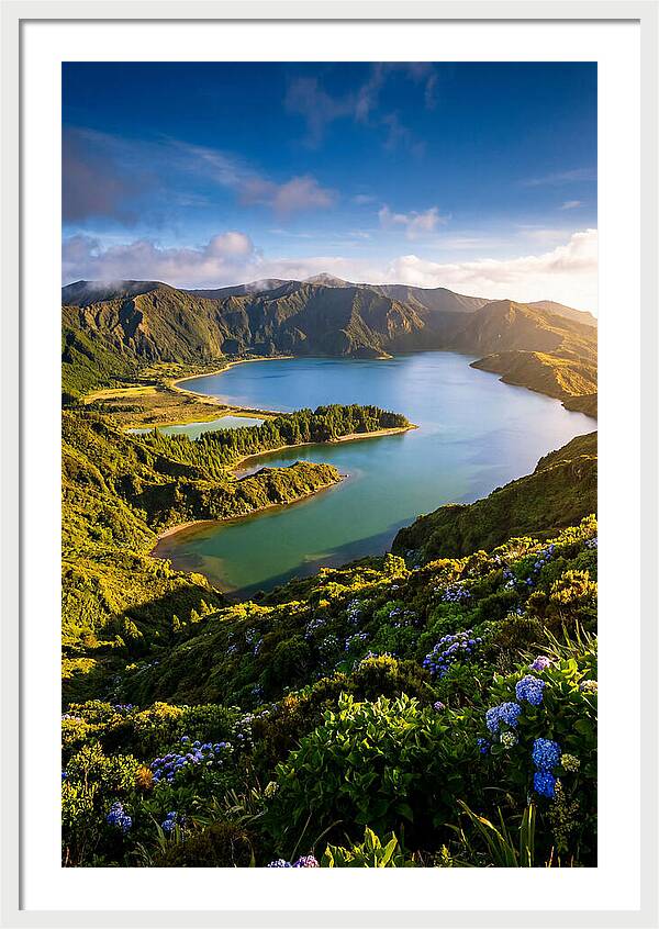 Sete Cidades Twin Lakes At Golden Hour
