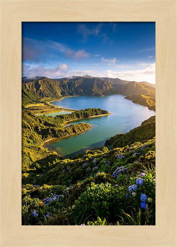 Sete Cidades Twin Lakes At Golden Hour