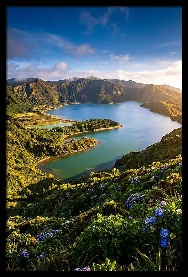 Sete Cidades Twin Lakes At Golden Hour