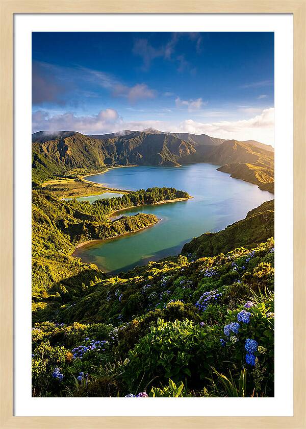 Sete Cidades Twin Lakes At Golden Hour