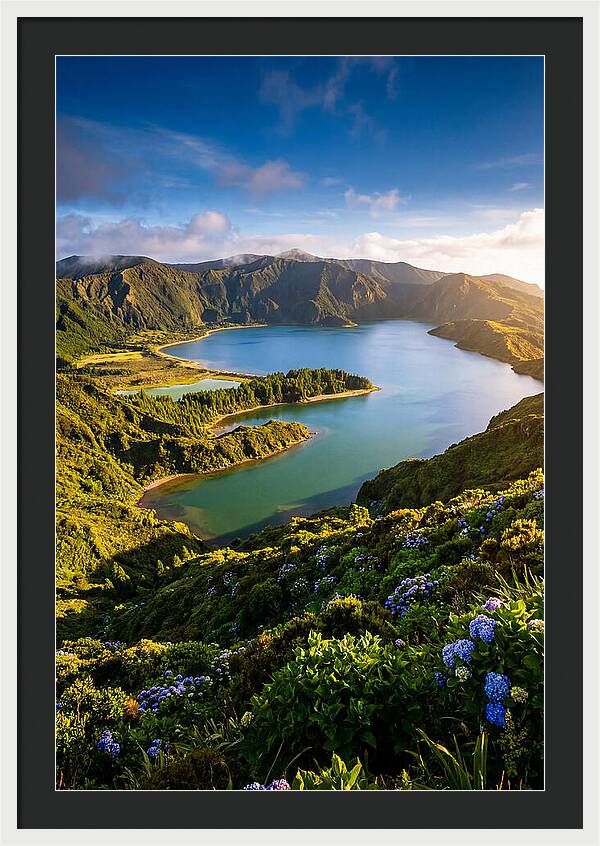Sete Cidades Twin Lakes At Golden Hour