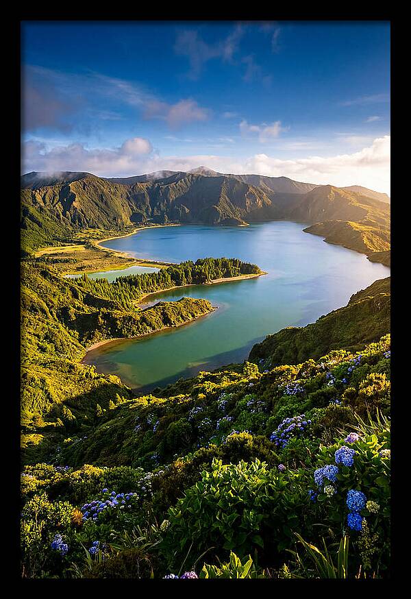 Sete Cidades Twin Lakes At Golden Hour